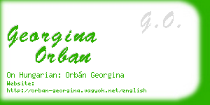georgina orban business card