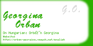 georgina orban business card